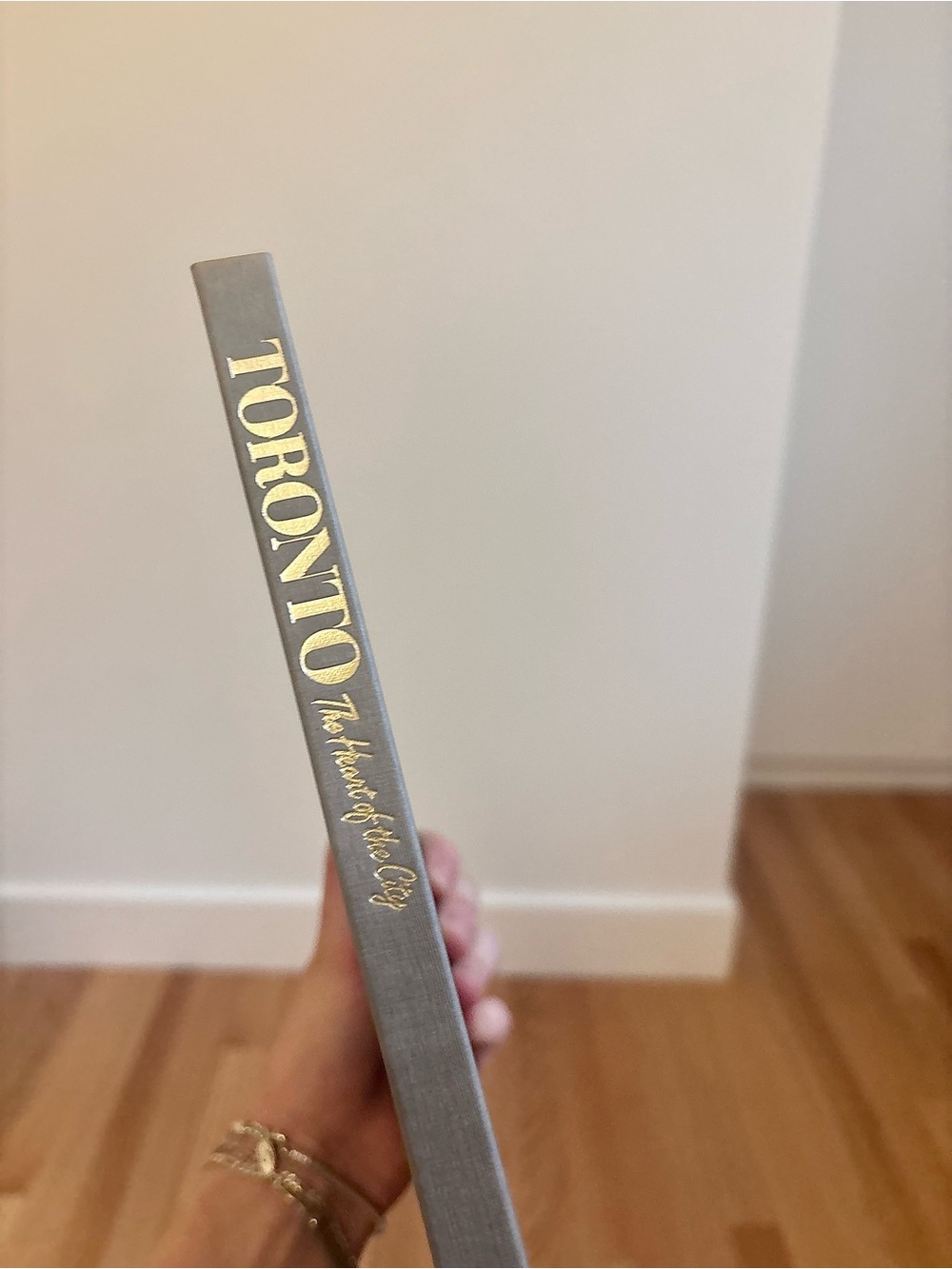Toronto Photography Hardcover Decorative Book in Gray with Gold Foil